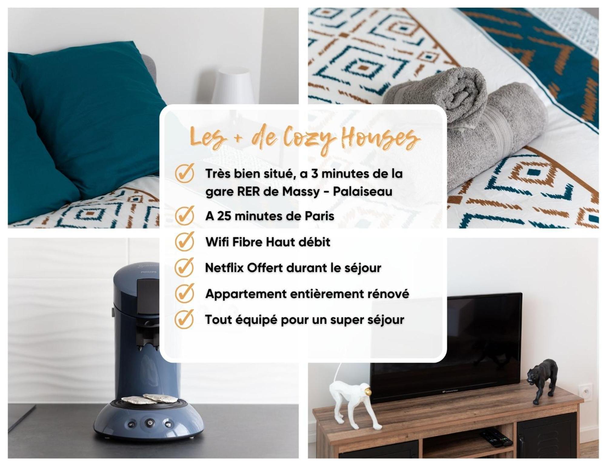 Cozy Appart 5 A 3' De La Gare - Cozy Houses Palaiseau Eksteriør billede